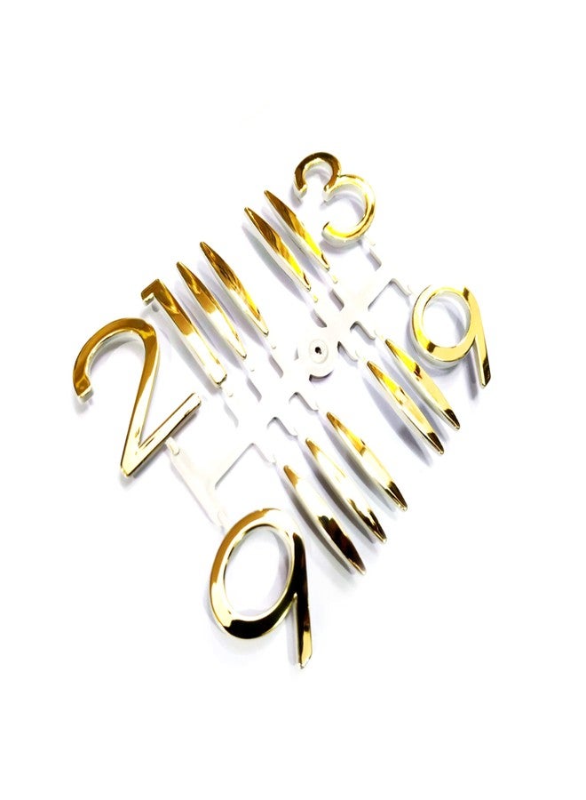 Epoxy Fusion 3D Glossy Numeric Letters for Clock Making | Large Plastic Numbers with Glossy Finish for Resin and Wall Clocks | Perfect for DIY Clock Projects (Set of 1, Big Gold) - Image 2